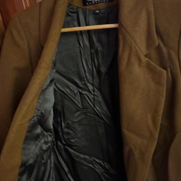 Womens Adolfo Classics 100% Wool Brown Trench Coat Size 10 Hardly worn Like New. - Picture 6 of 11
